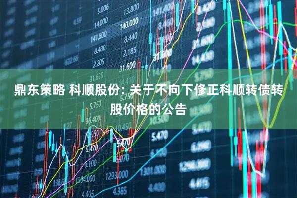 鼎东策略 科顺股份: 关于不向下修正科顺转债转股价格的公告