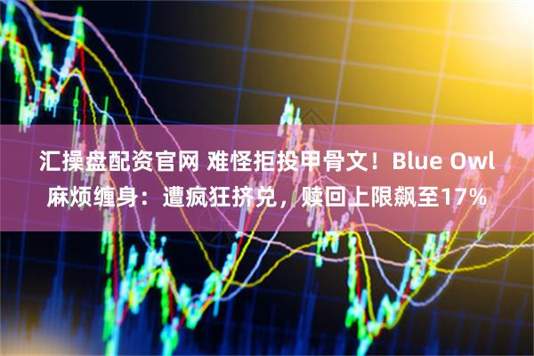 汇操盘配资官网 难怪拒投甲骨文！Blue Owl麻烦缠身：遭疯狂挤兑，赎回上限飙至17%