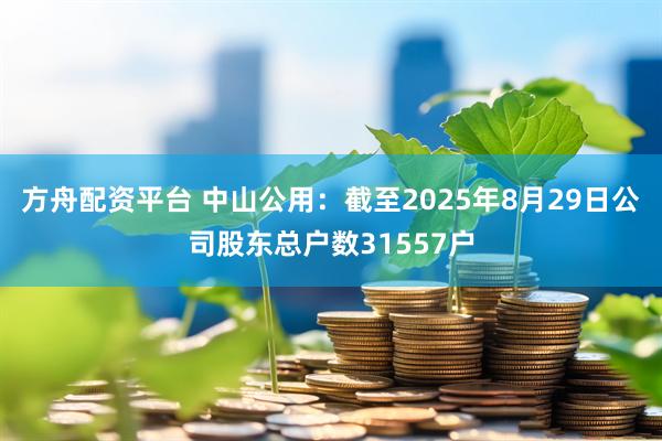 方舟配资平台 中山公用：截至2025年8月29日公司股东总户数31557户